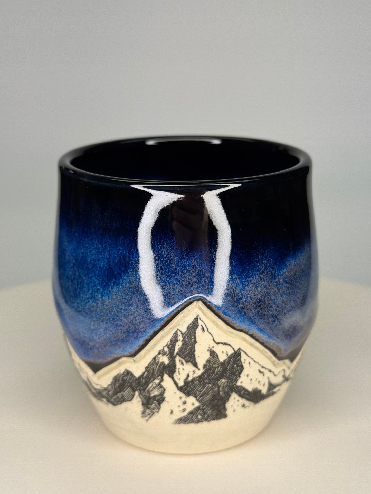 Northern Lights Carved Mountain Cup #1