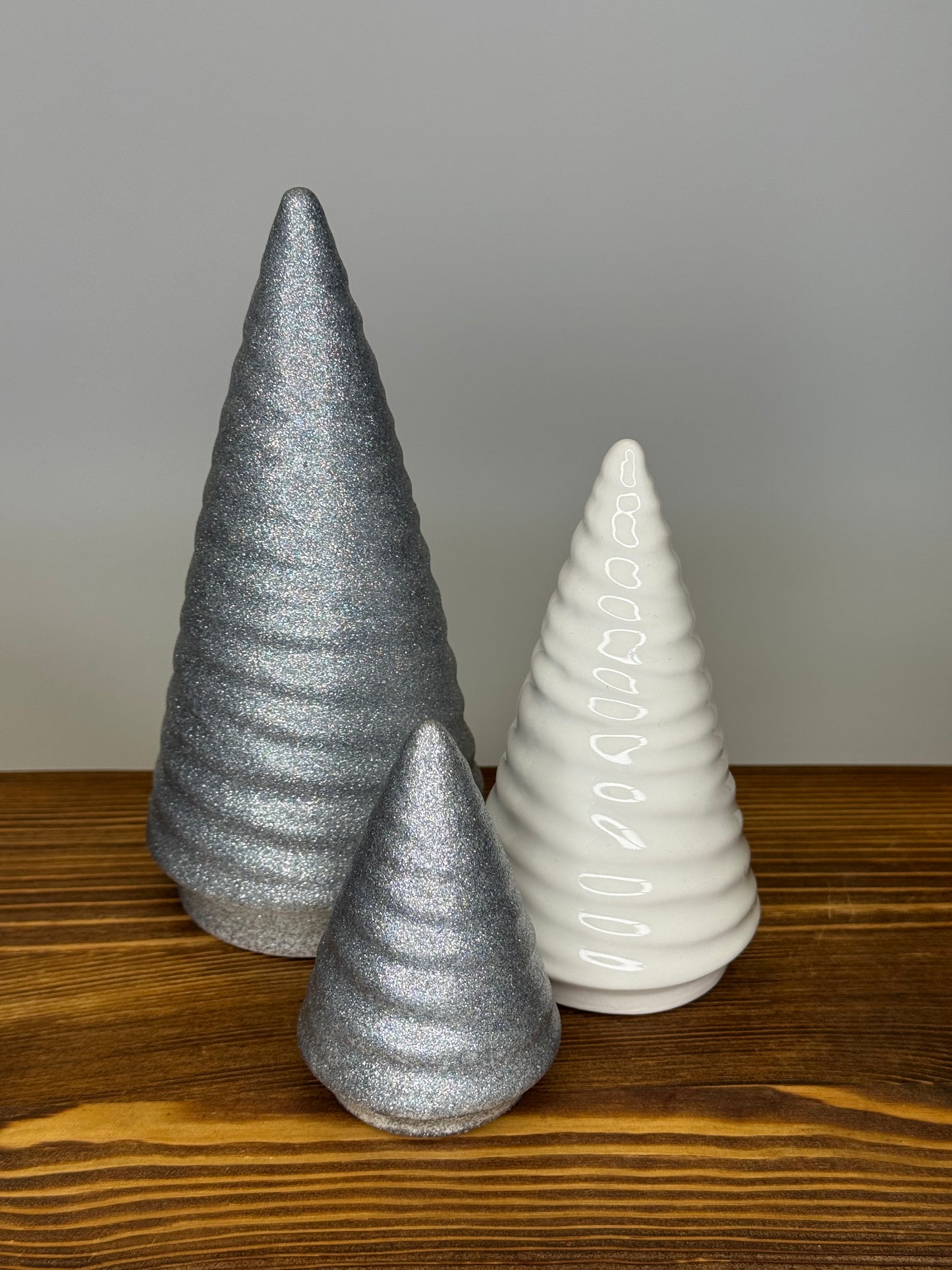 Ceramic Christmas Trees - White