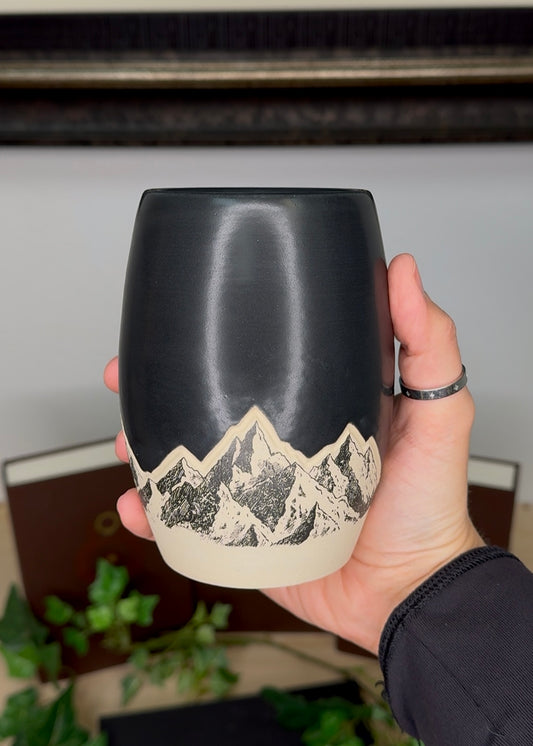 Black Mountain Cup #2 - Matte Black - 14oz