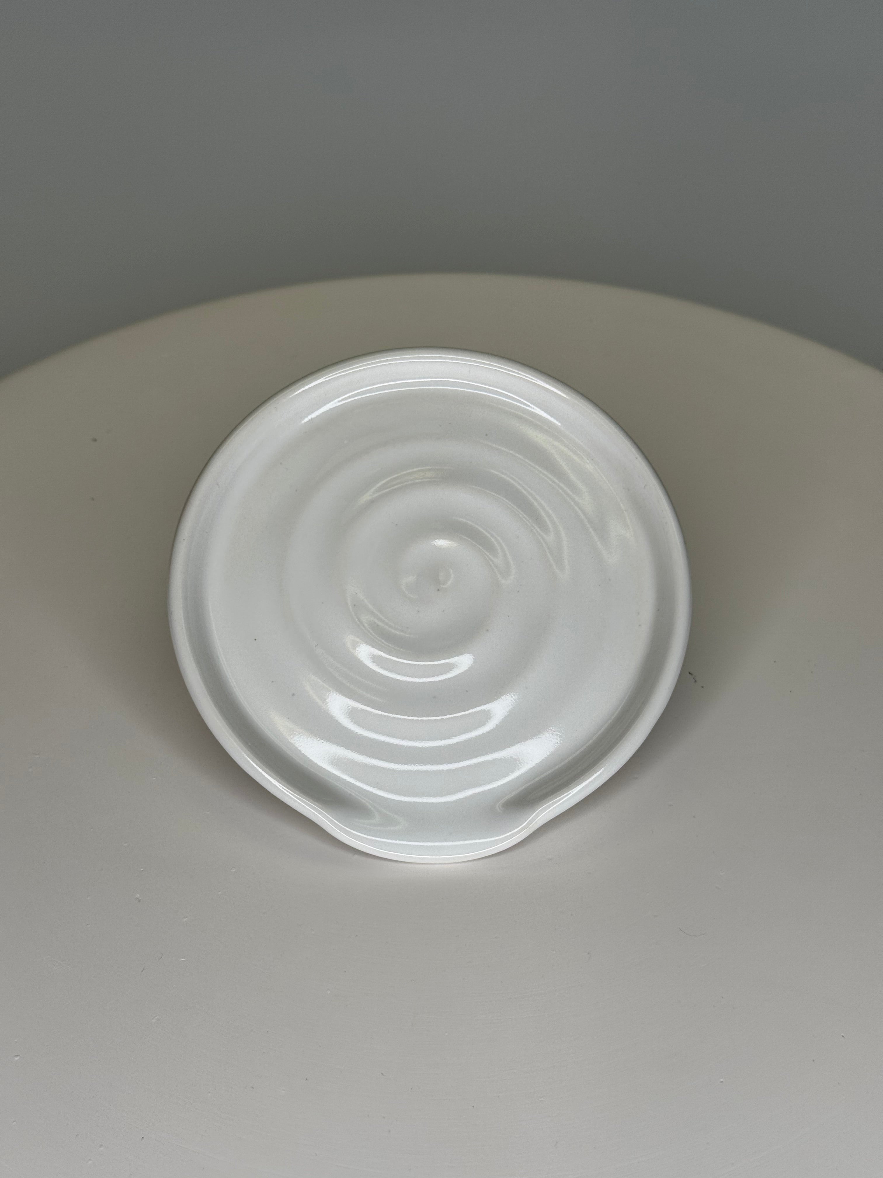 Spoon Rest- White – Pottery by Kate