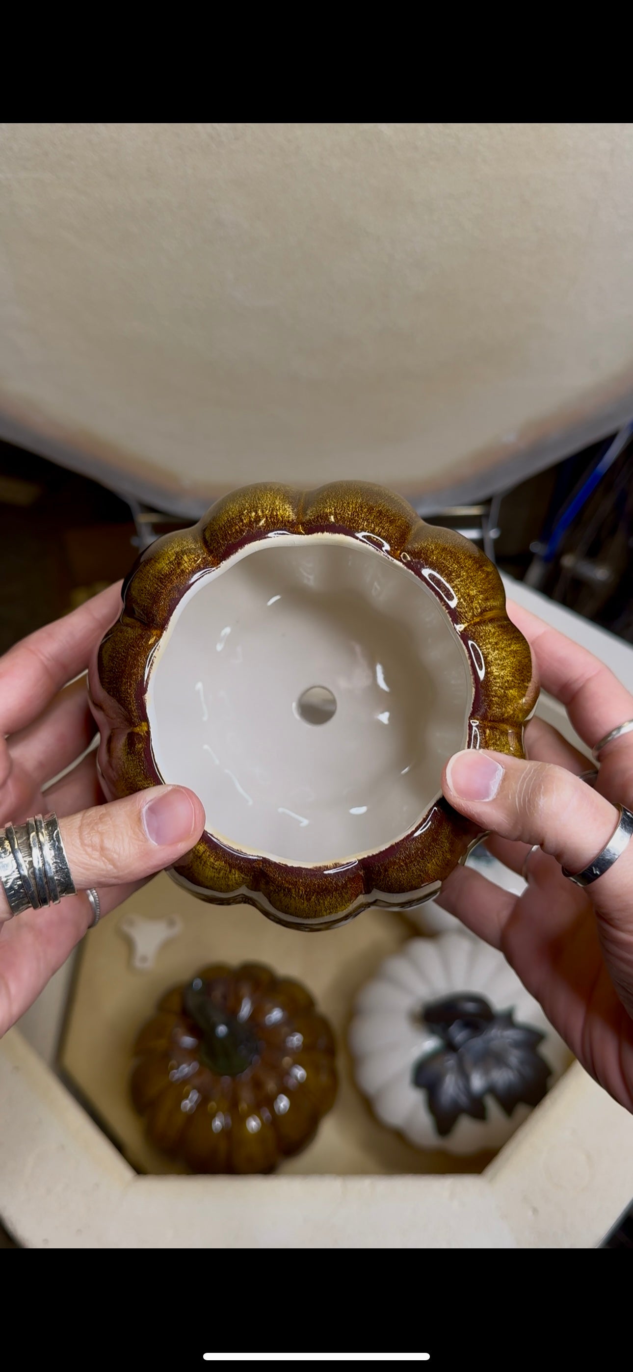 Harvest Pumpkin Planter- Amber Copper