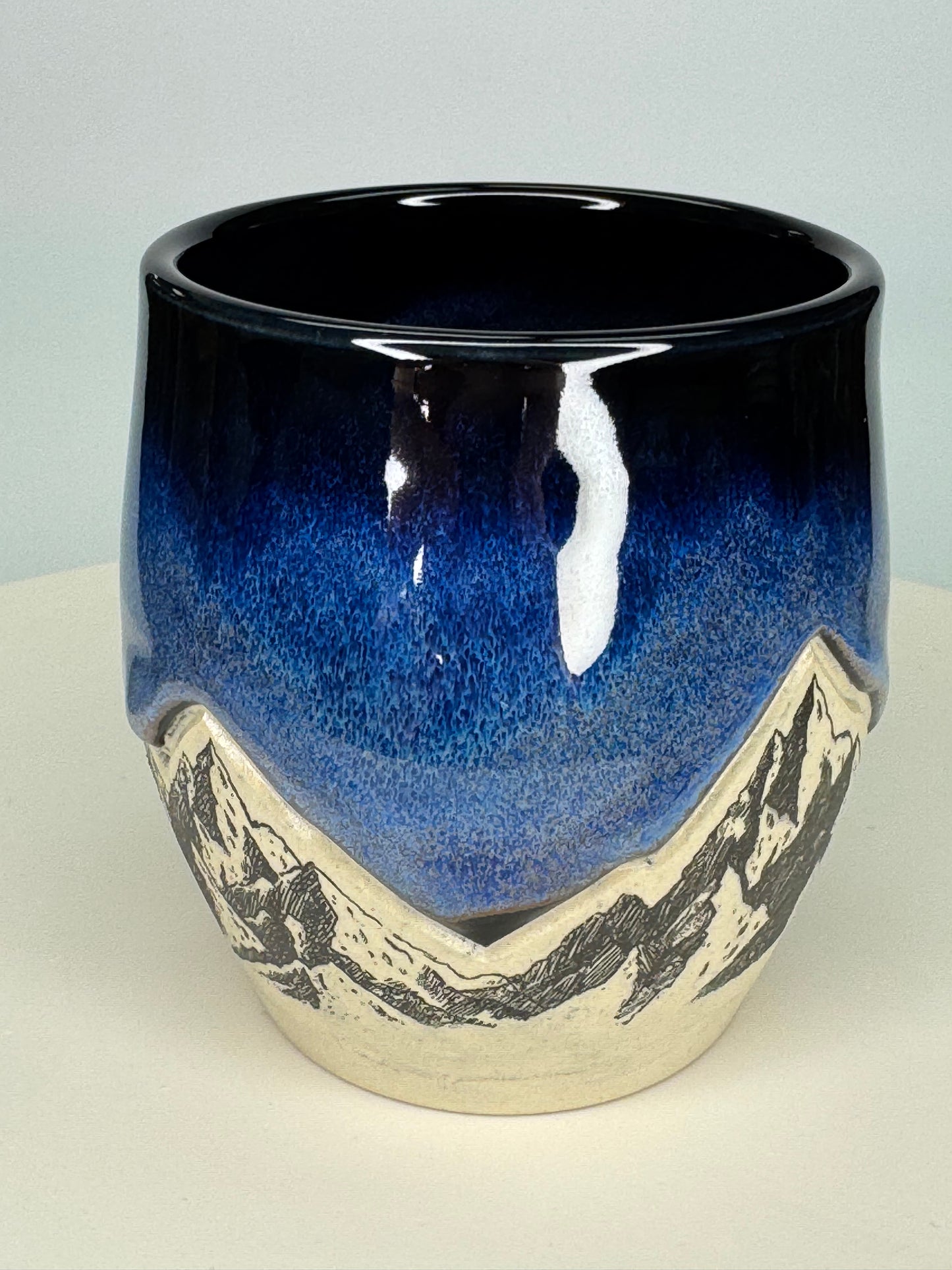 Northern Lights Carved Mountain Cup #1