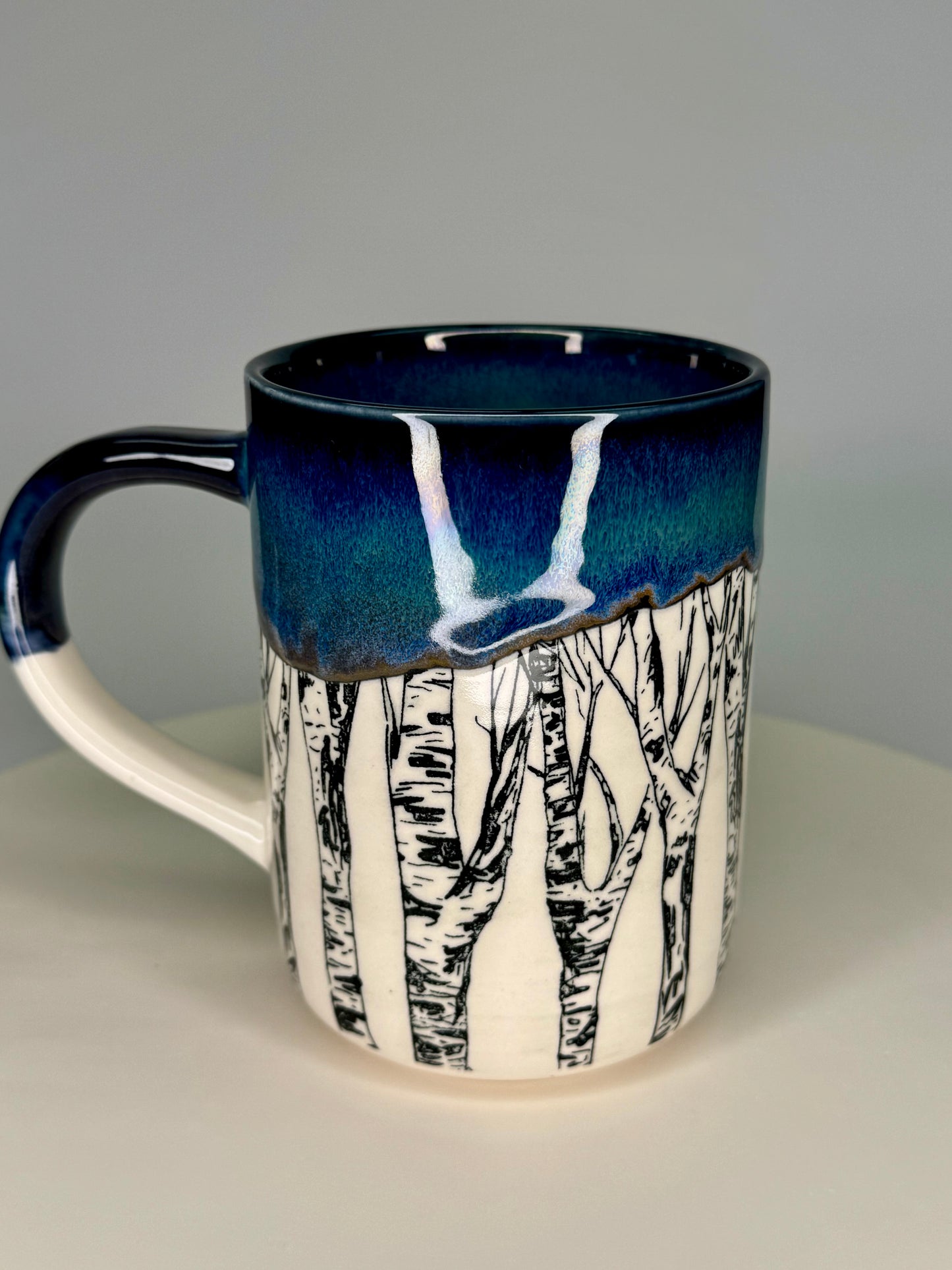 Northern Lights Birch Tree Mug #1
