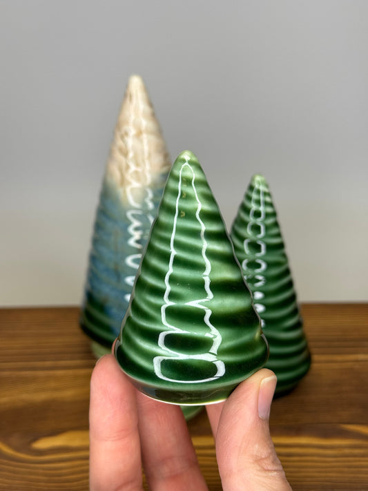 Ceramic Christmas Trees - Green