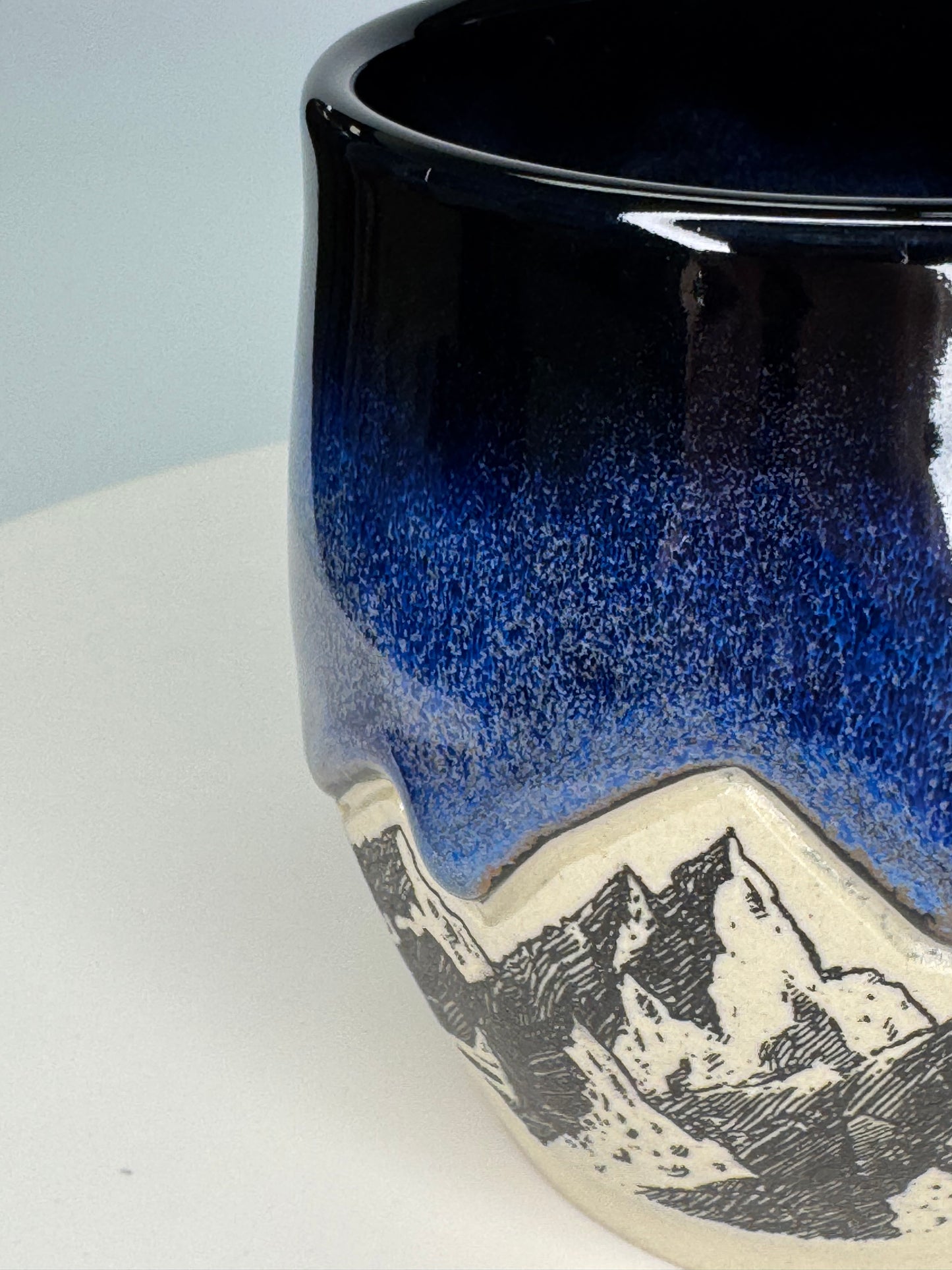 Northern Lights Carved Mountain Cup #1