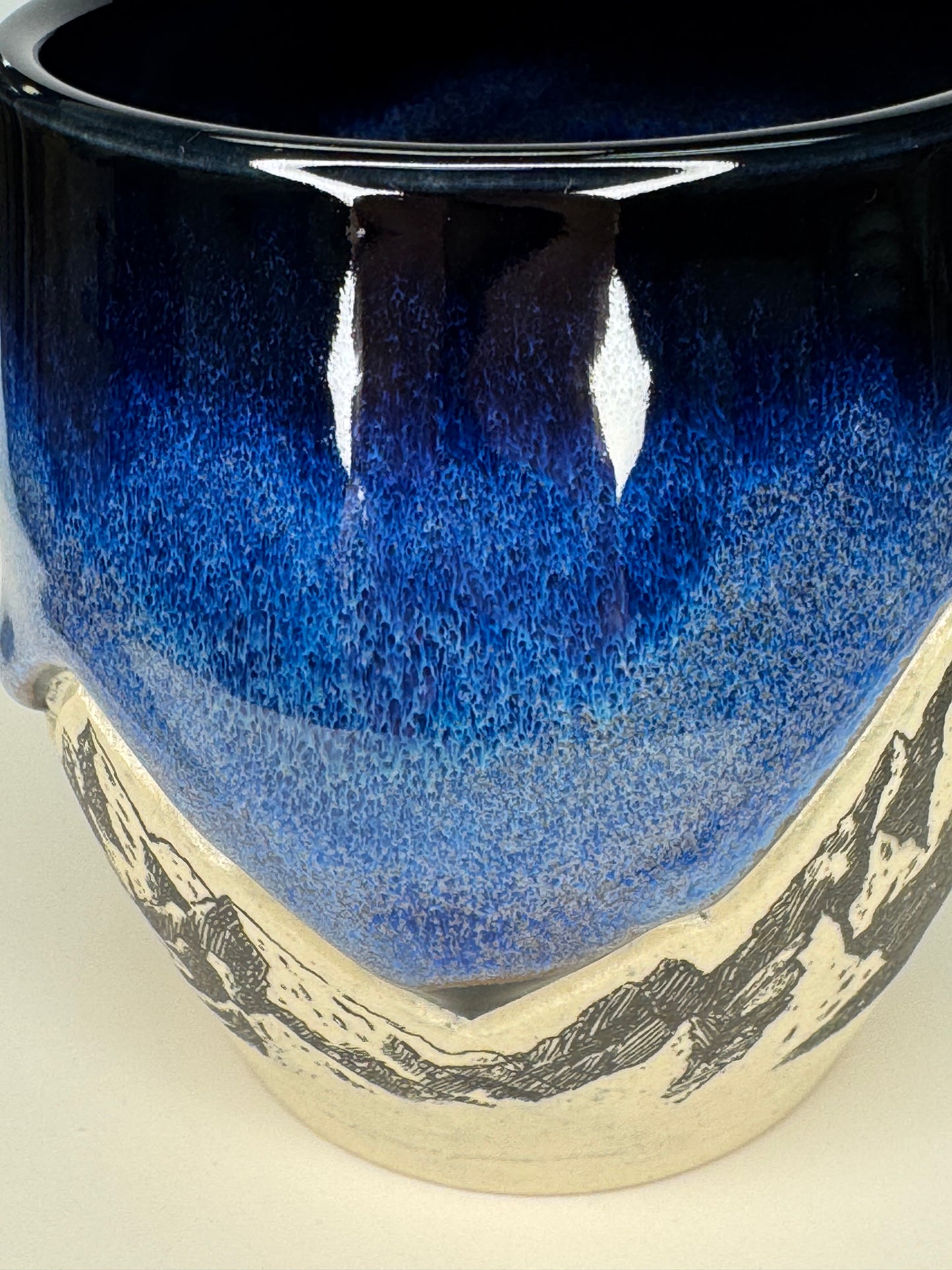 Northern Lights Carved Mountain Cup #1
