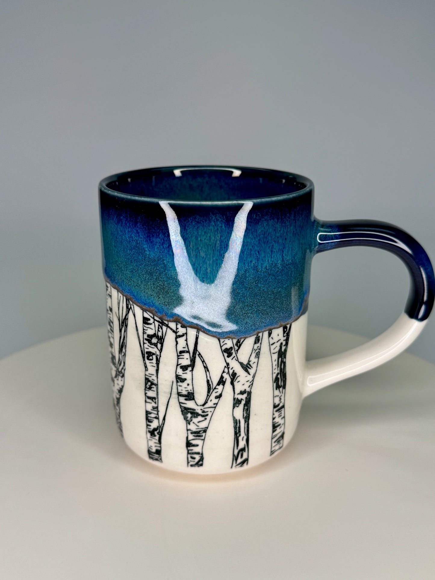 Northern Lights Birch Tree Mug #2