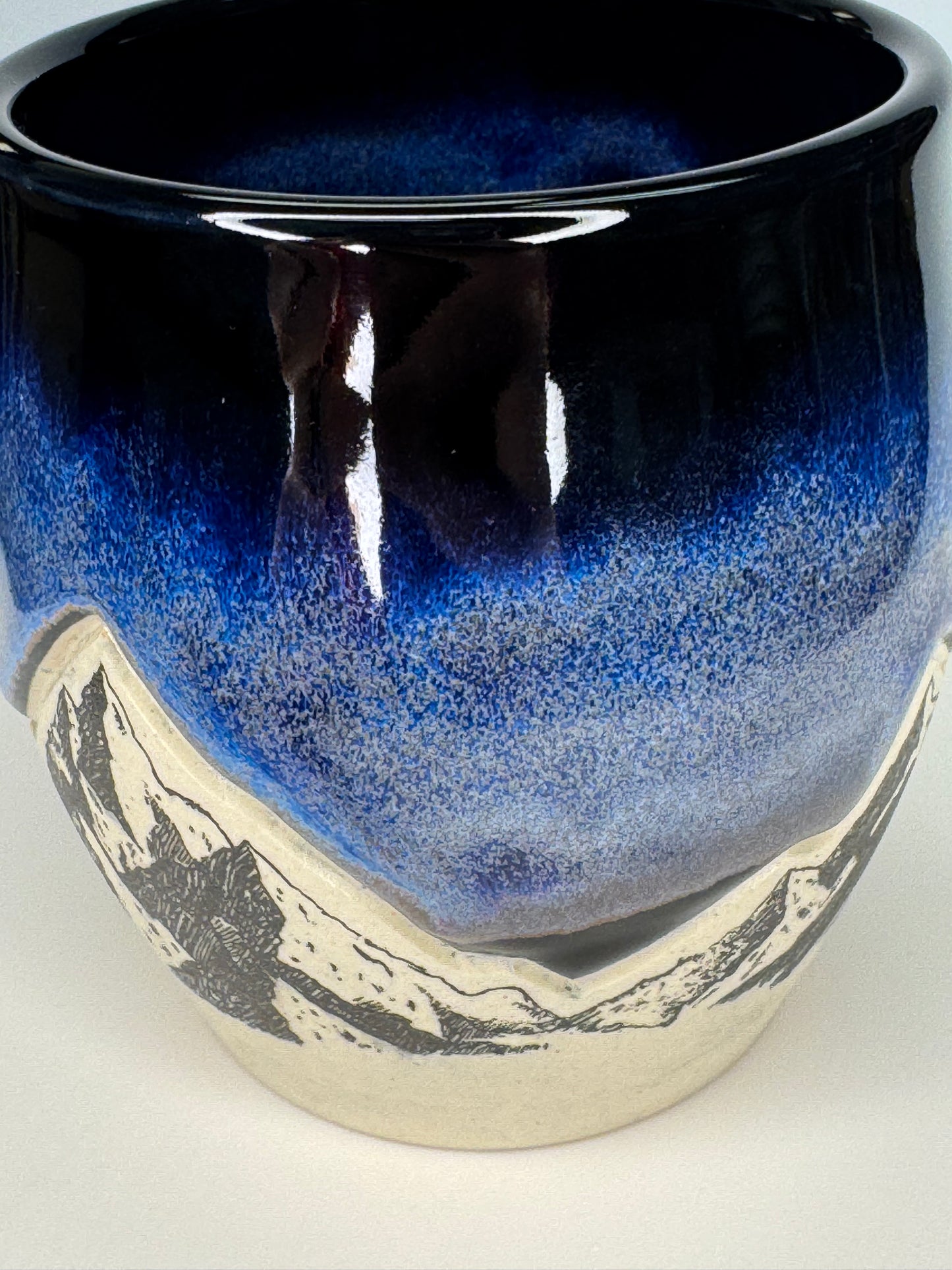 Northern Lights Carved Mountain Cup #1