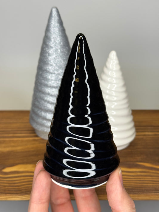 Ceramic Christmas Trees - Deep Onyx