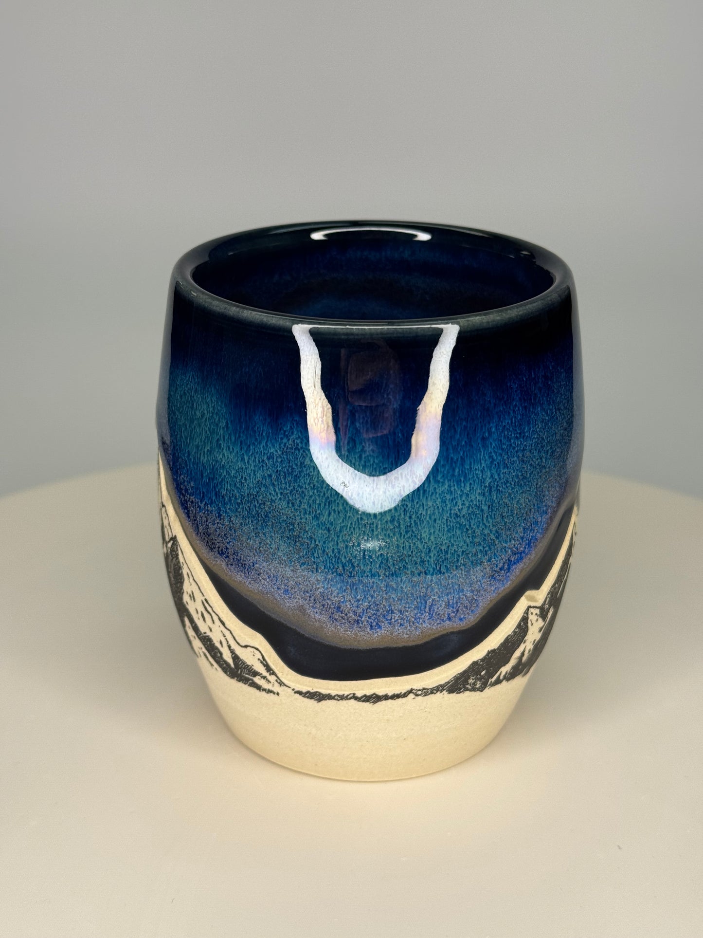 Northern Lights Carved Mountain Cup #2
