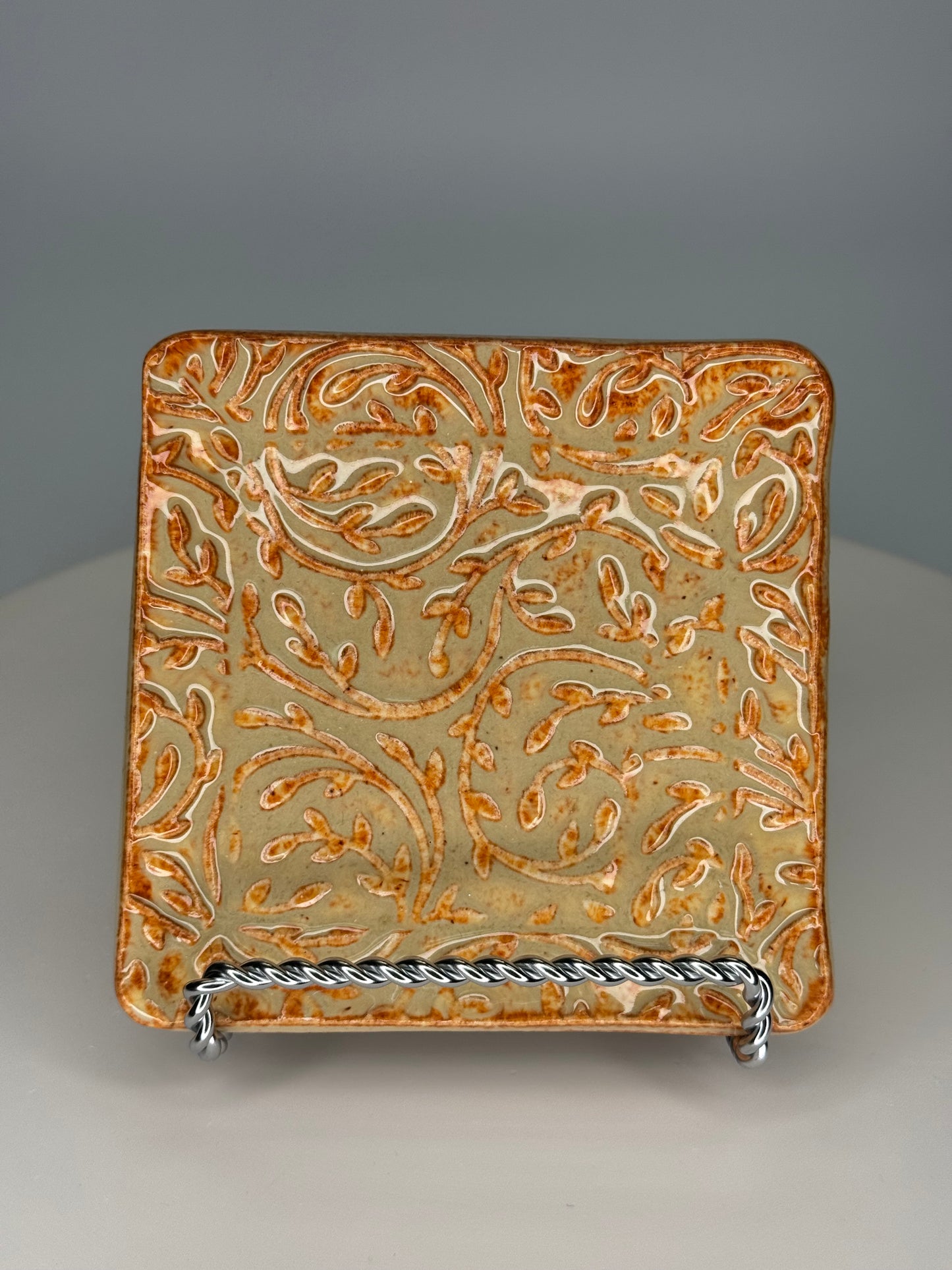 Trinket Dish- Rust Orange/Brown