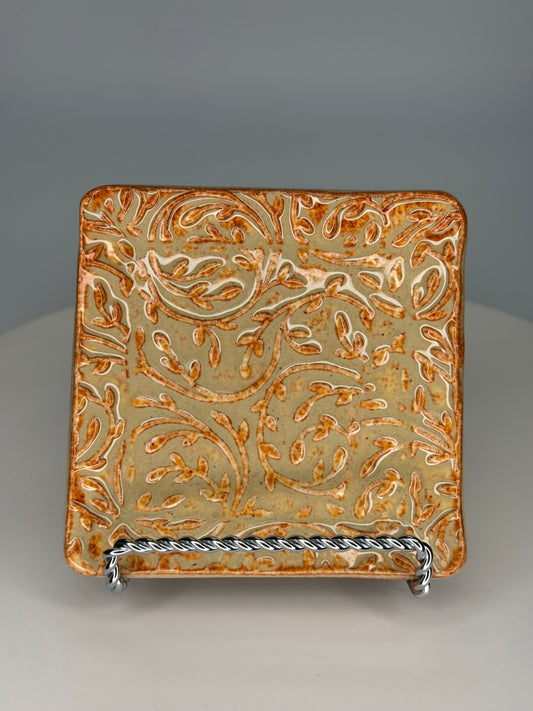 Trinket Dish- Rust Orange/Brown