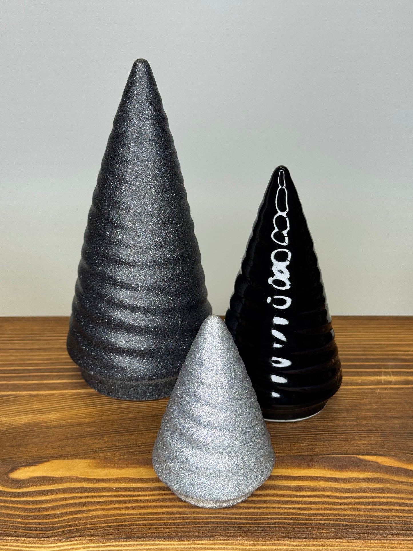 Ceramic Christmas Trees - Deep Onyx