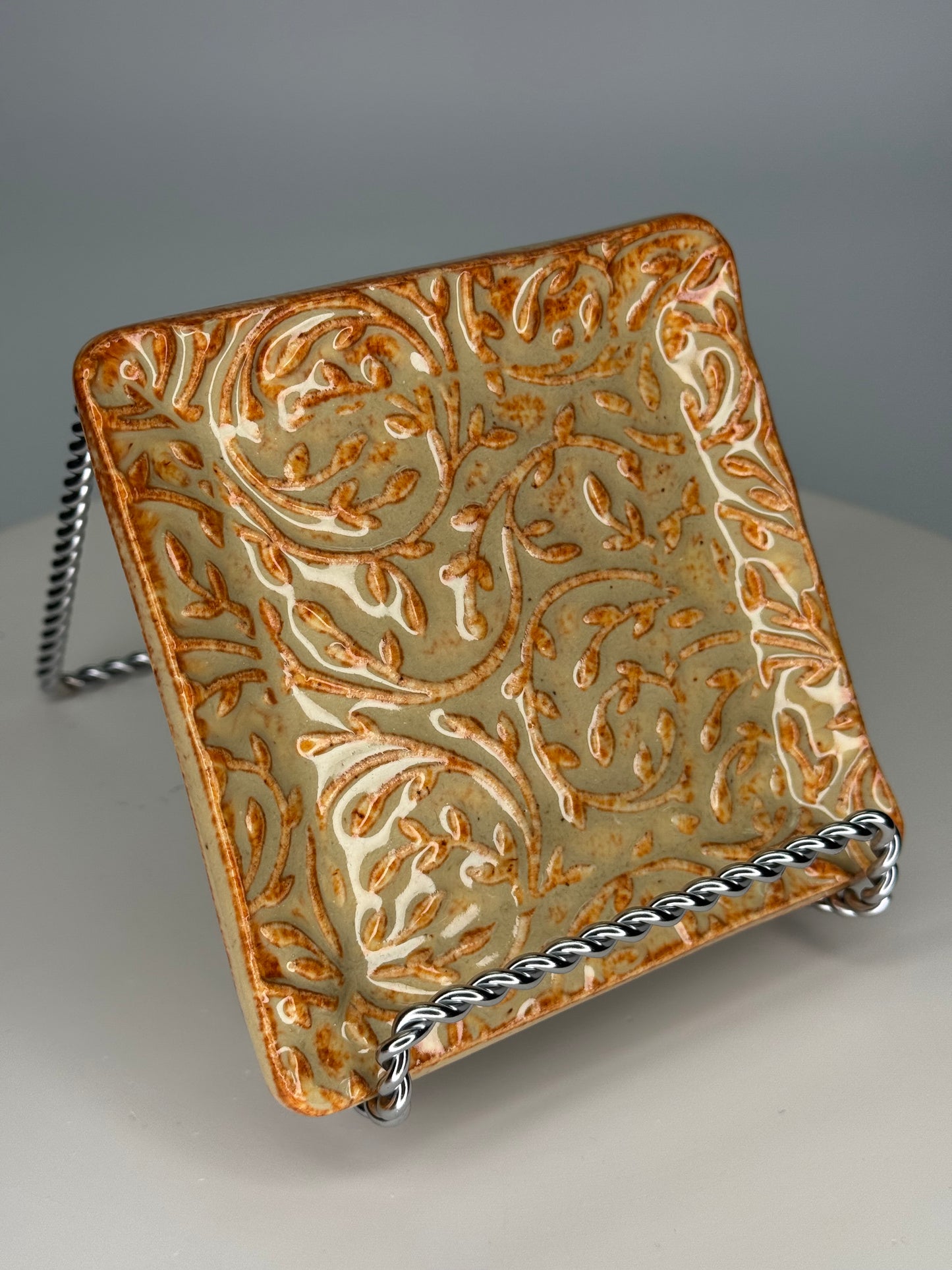 Trinket Dish- Rust Orange/Brown