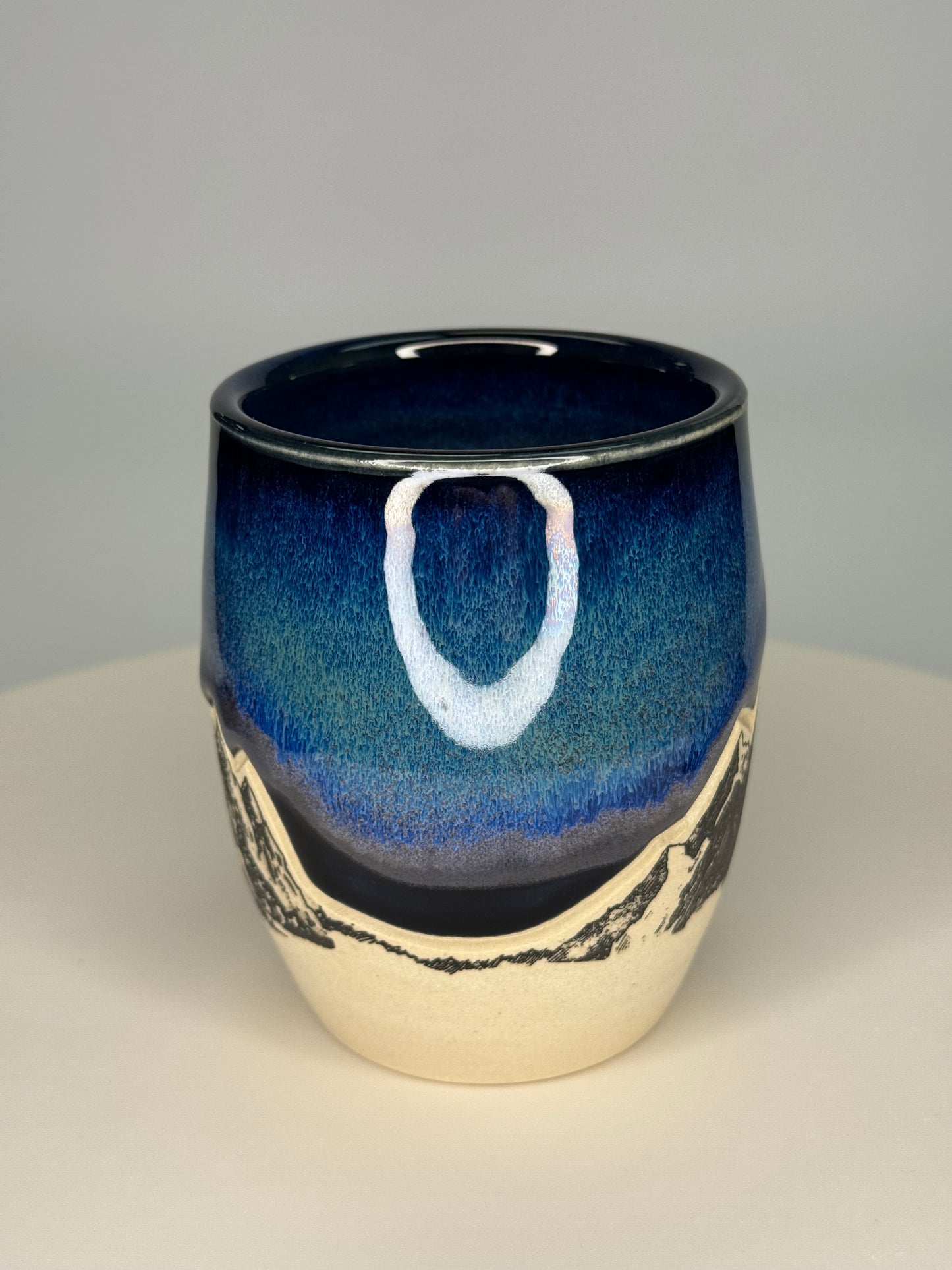 Northern Lights Carved Mountain Cup #3