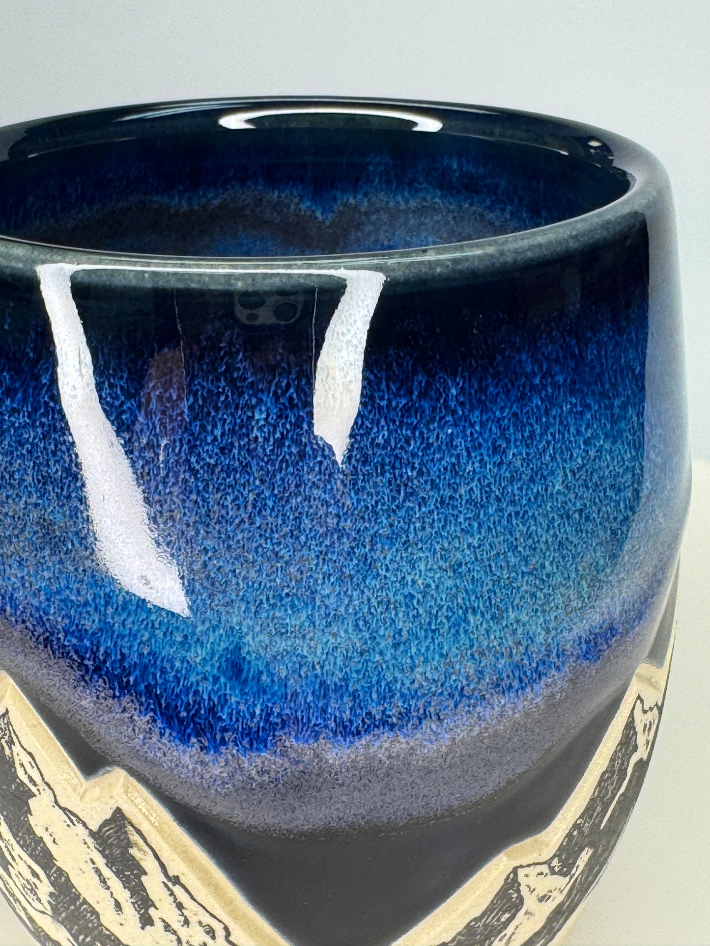 Northern Lights Carved Mountain Cup #2