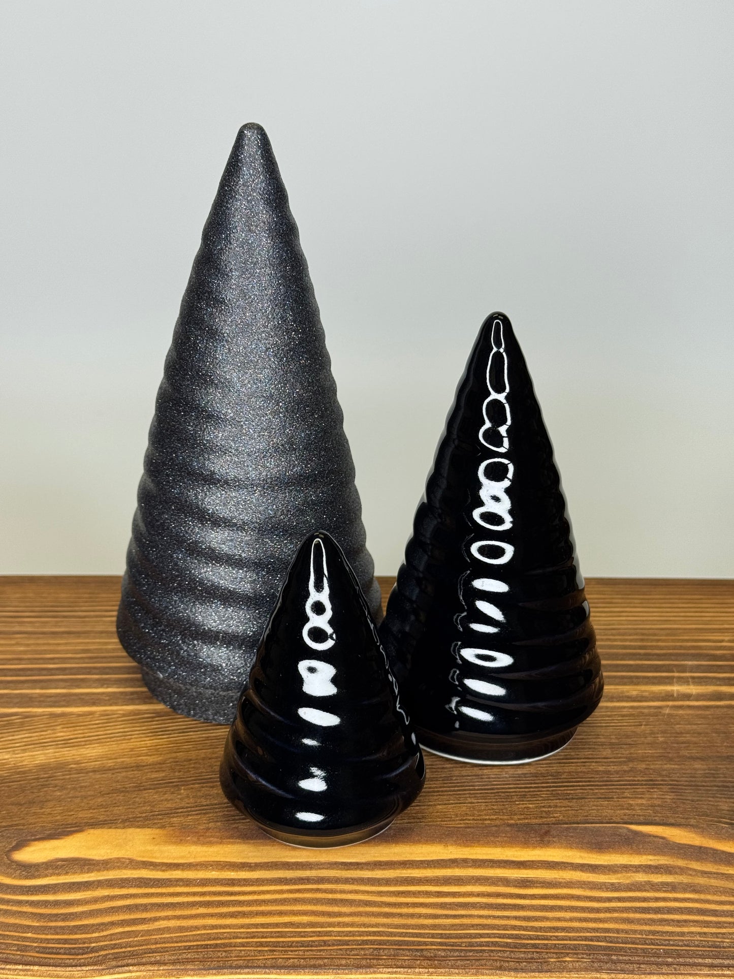 Ceramic Christmas Trees - Deep Onyx