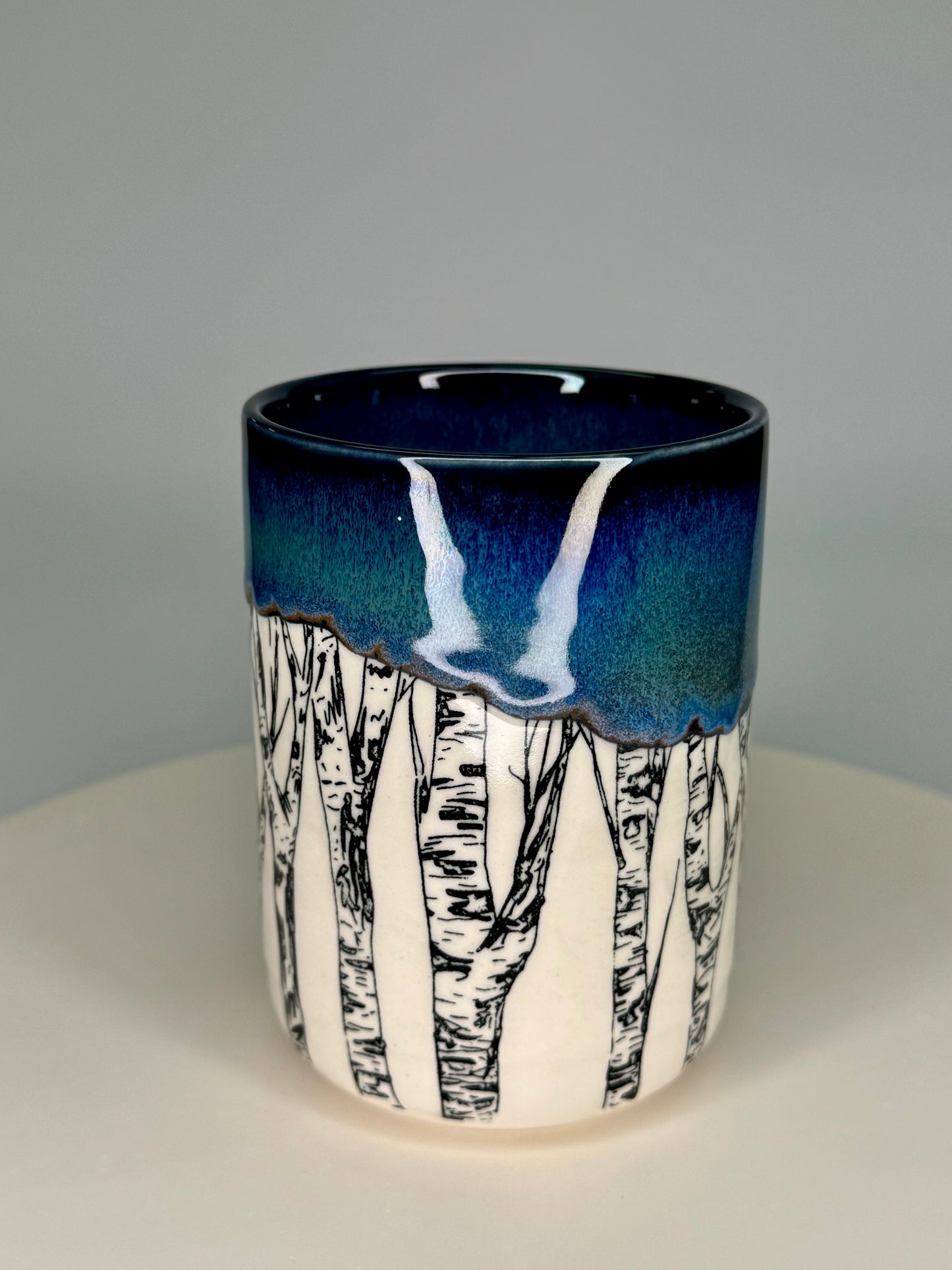Northern Lights Birch Tree Mug #1