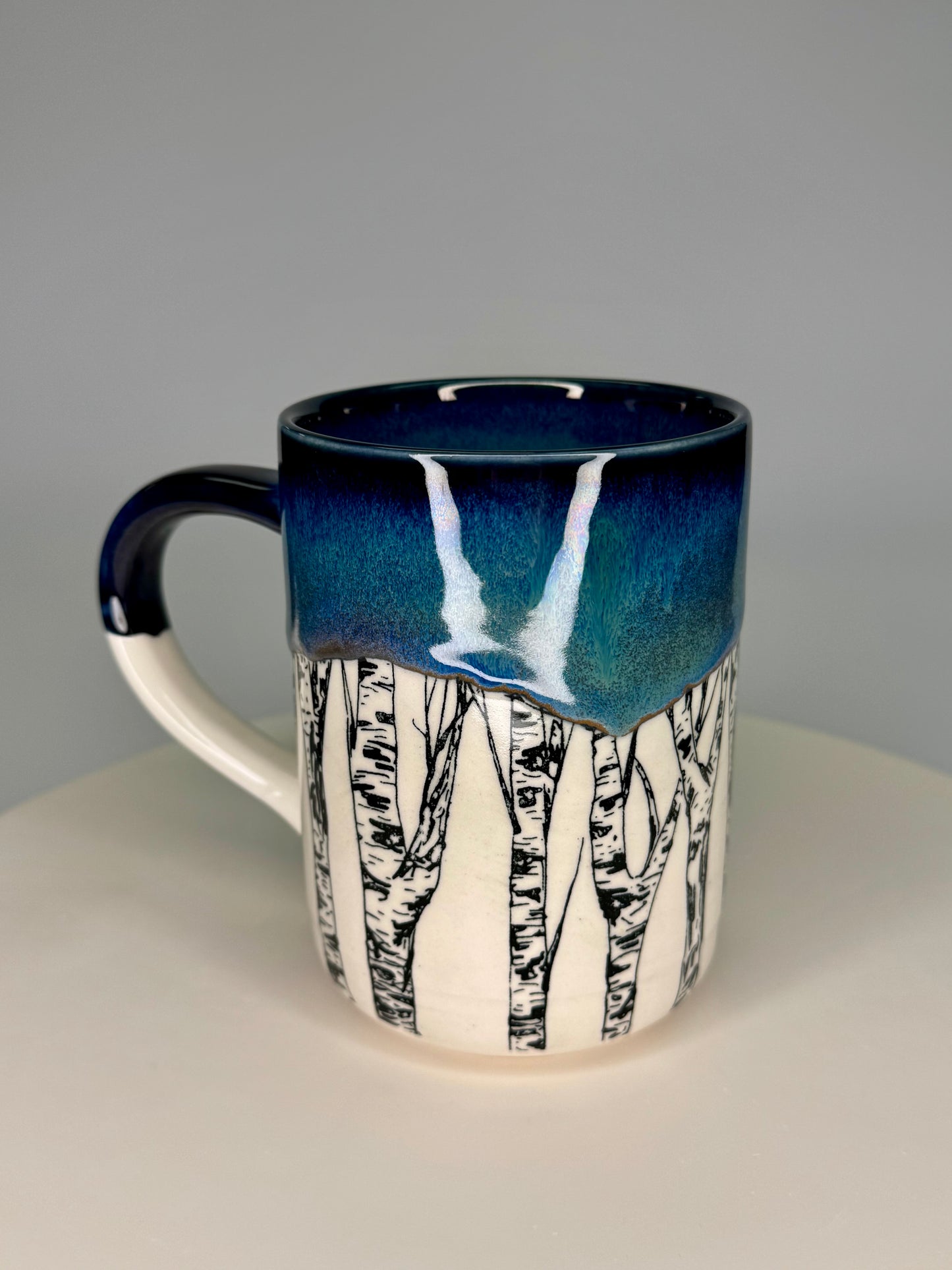 Northern Lights Birch Tree Mug #2