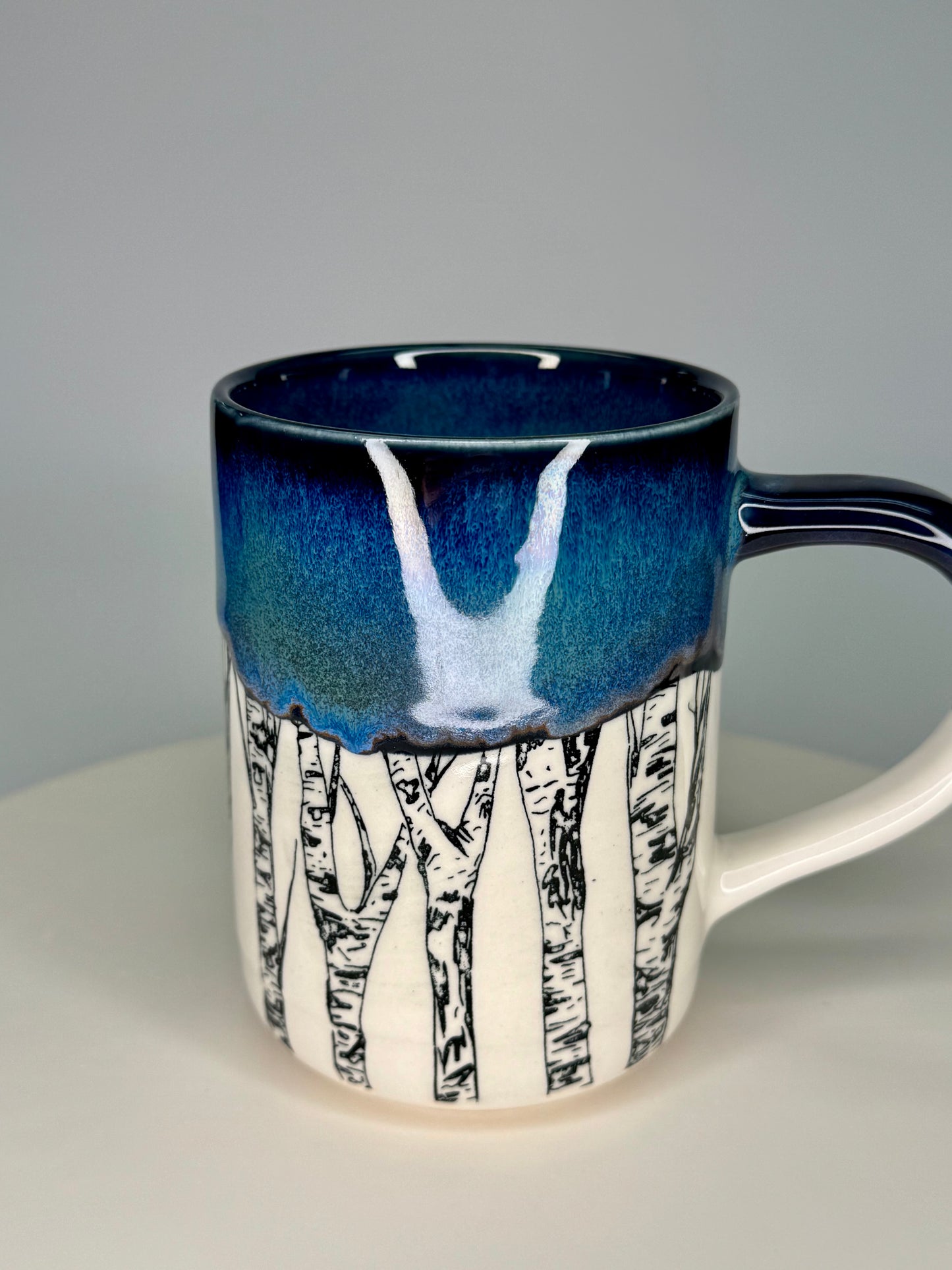 Northern Lights Birch Tree Mug #1