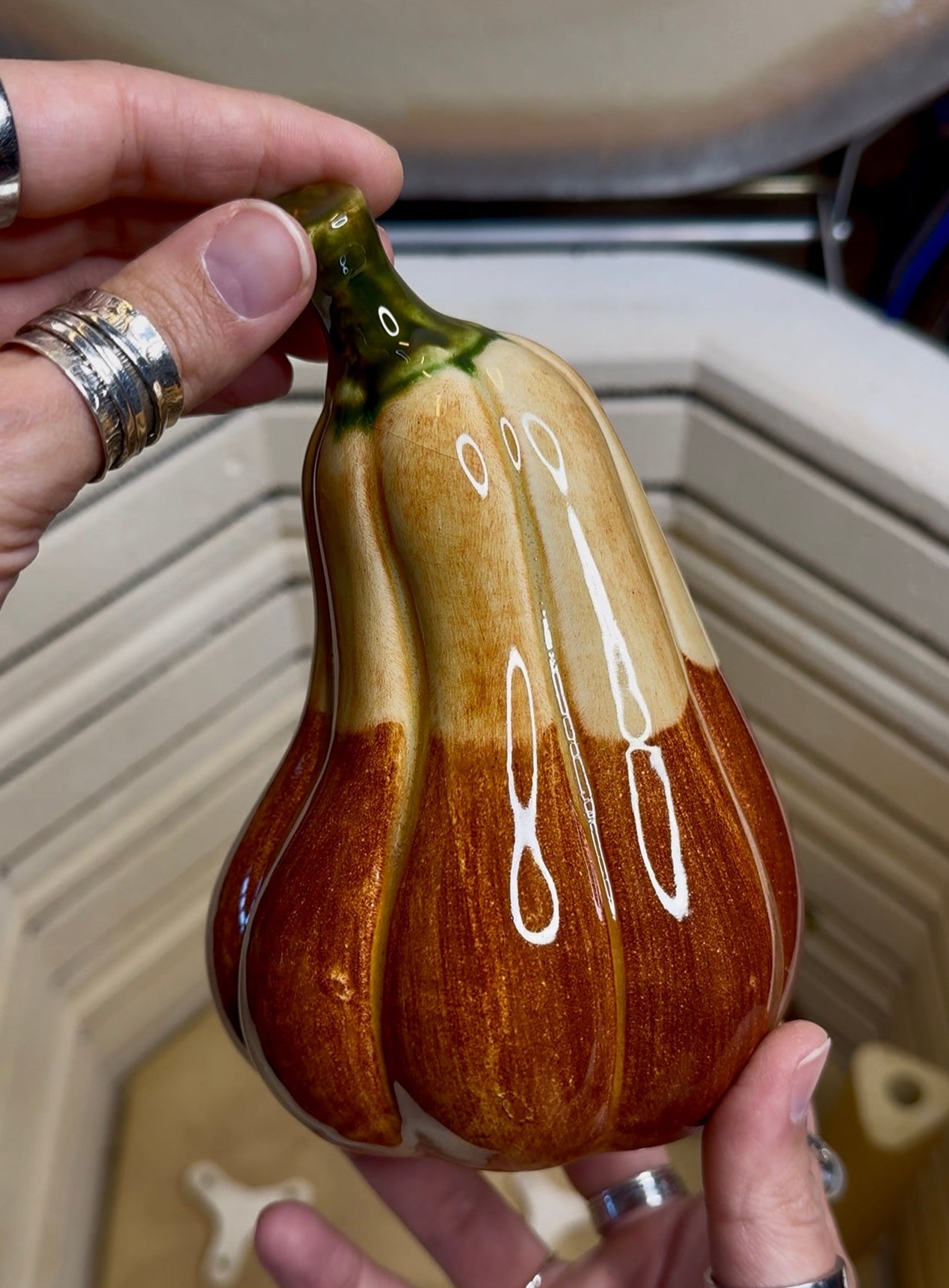 Harvest Tall Gourd- Autumn Orange