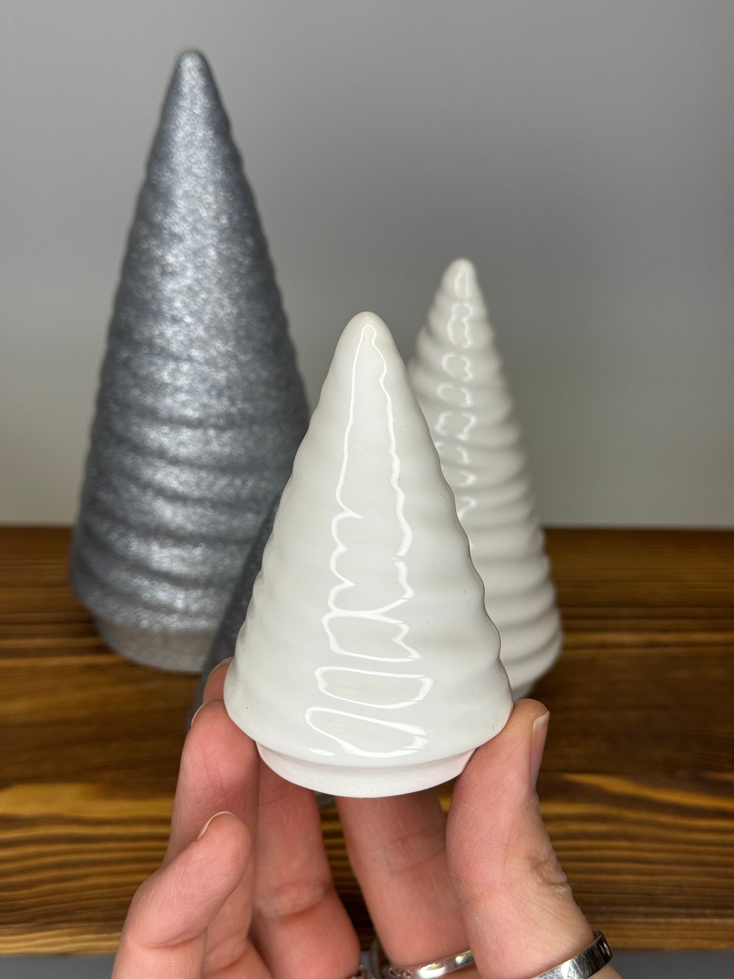 Ceramic Christmas Trees - White