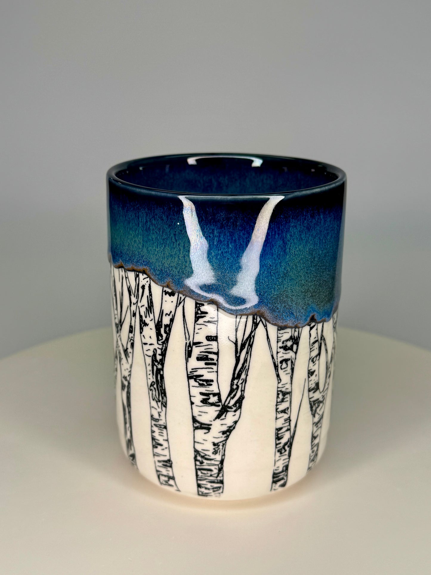 Northern Lights Birch Tree Mug #1