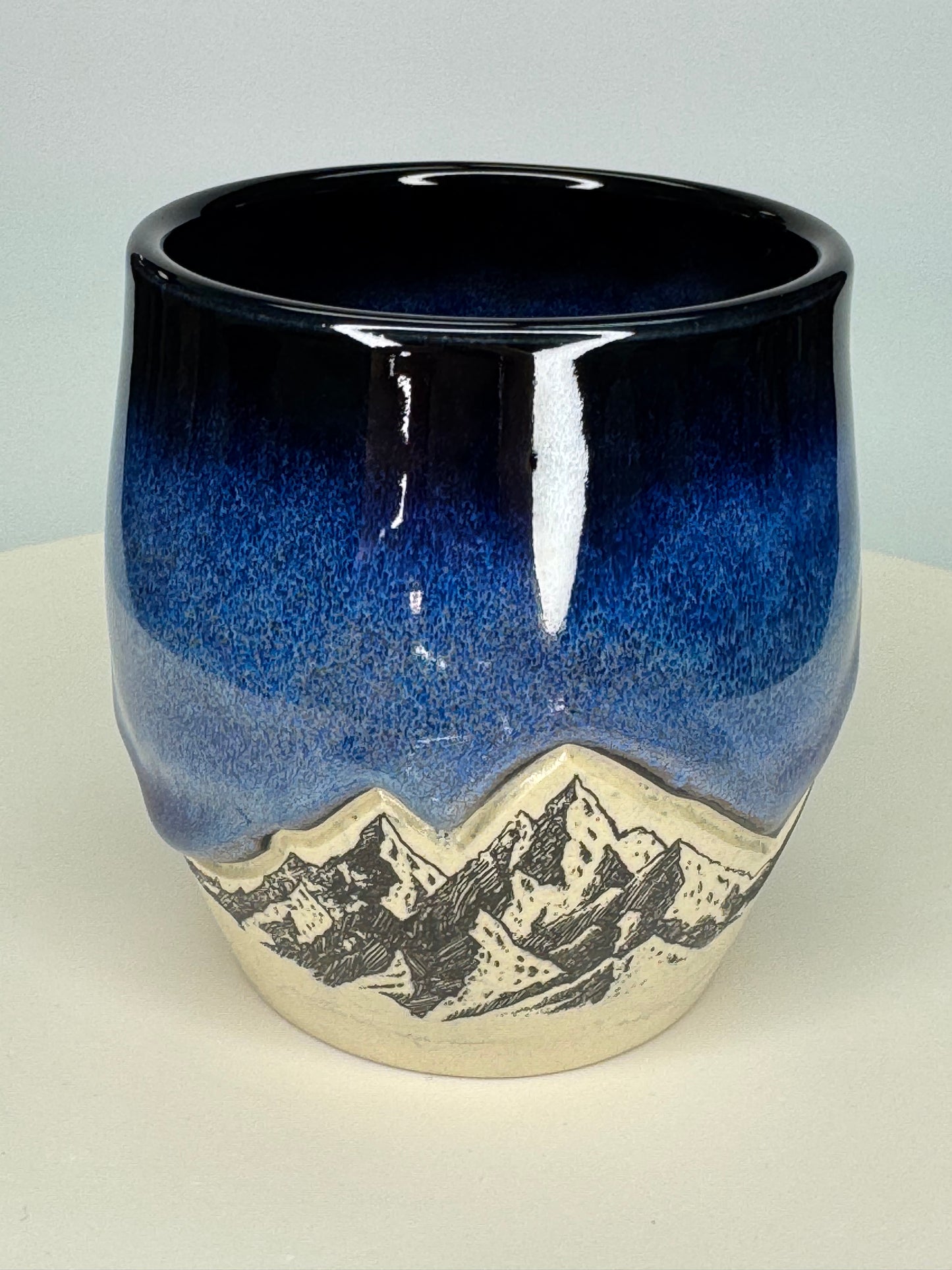 Northern Lights Carved Mountain Cup #1
