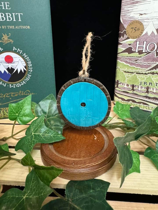 Teal Door Ornament