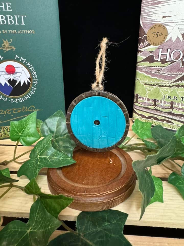 Teal Door Ornament