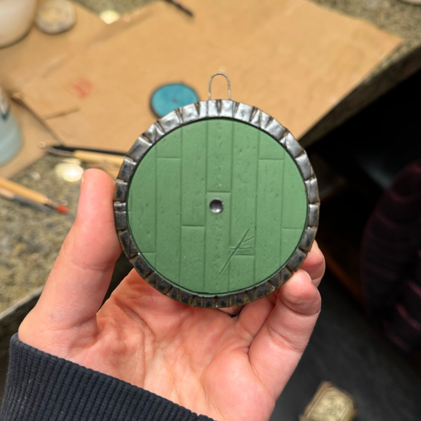 Green Door Ornament